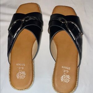 Women's Black Slide Sandals